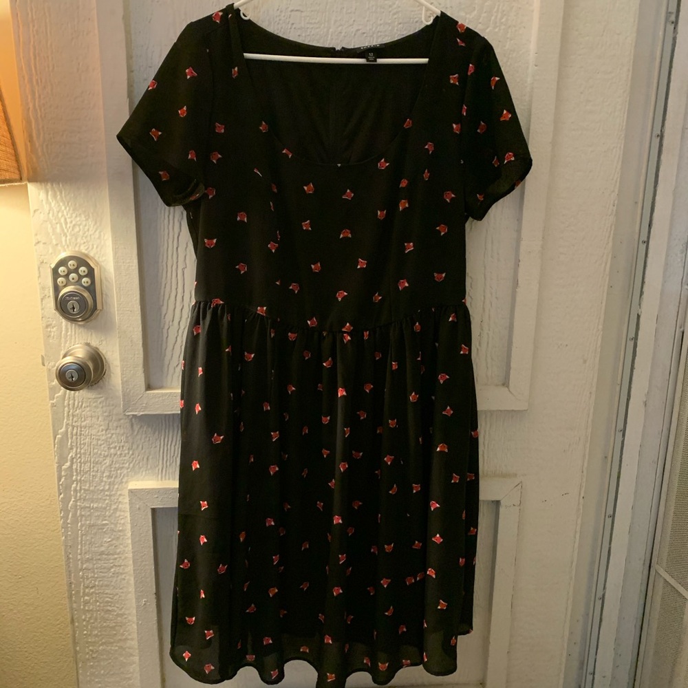 Torrid fox print skater dress size 12
